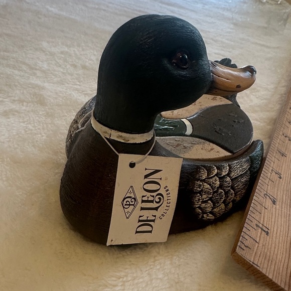 Duck Laying Down Coaster Set, Lake Inspired Kitchen or Bar Décor - Picture 3 of 6